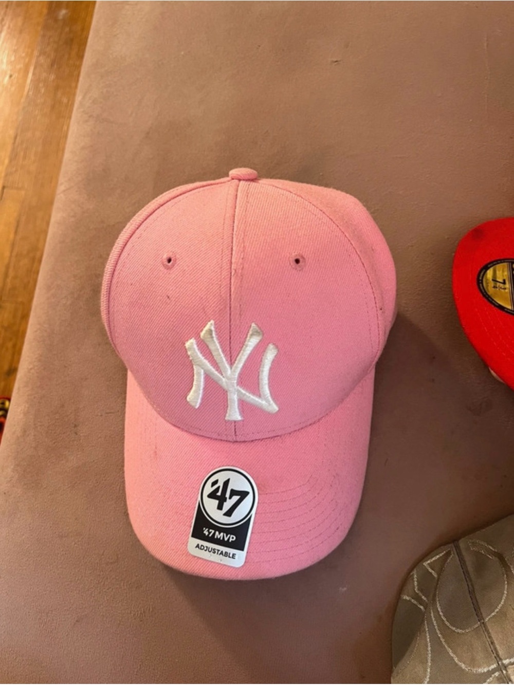 47 Pink New York Yankees Kids Hat with White Logo